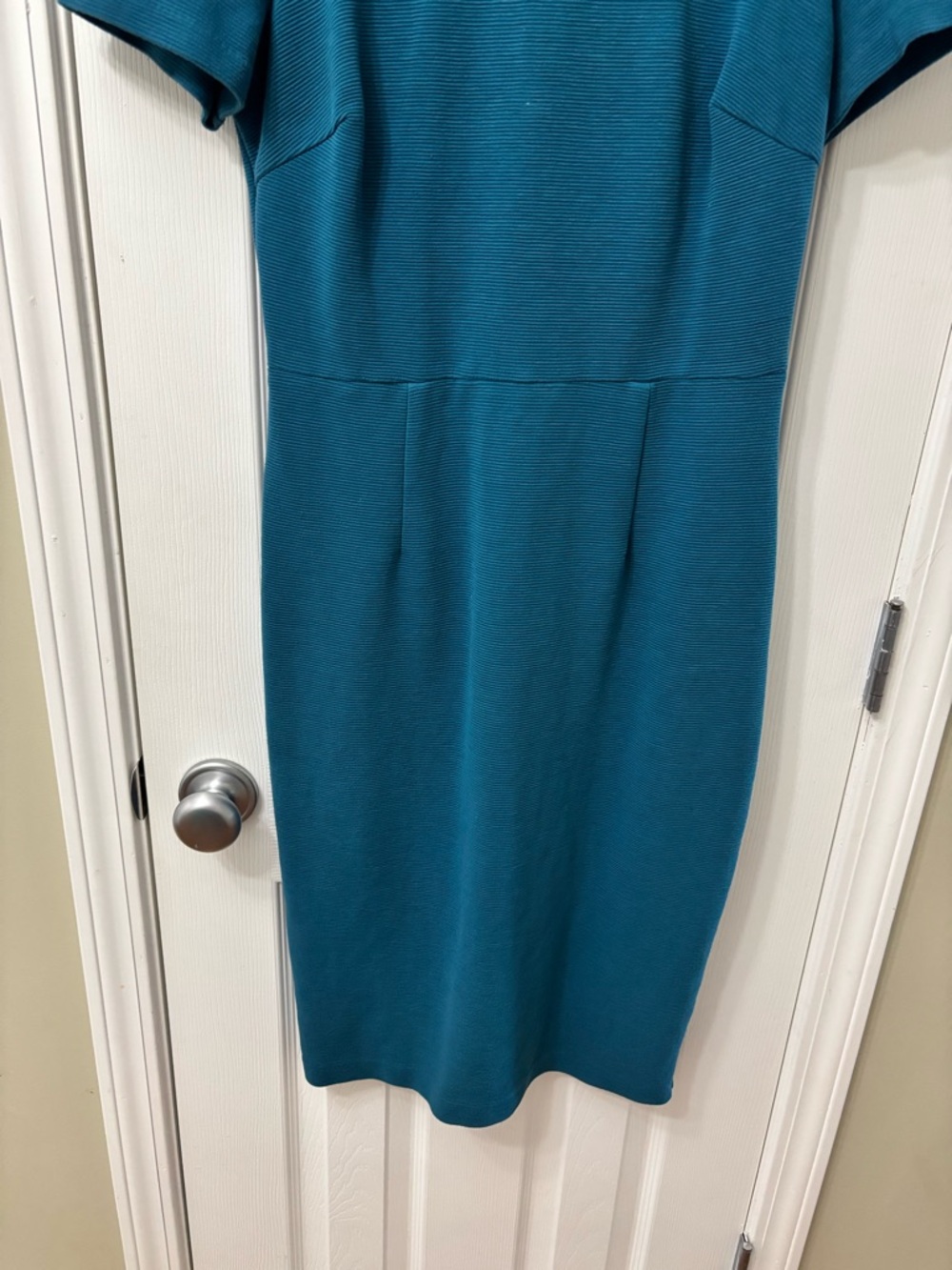 Boden Elsa Ottoman Dress Teal Short-Sleeve Sheath Dress Women’s Size 10 Reg - Picture 4 of 10